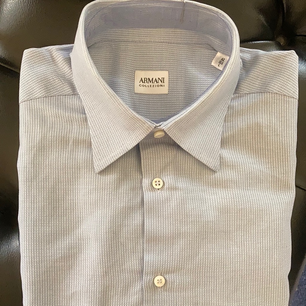 Nwot Armani Collezioni Men’s Blue Dress Shirt